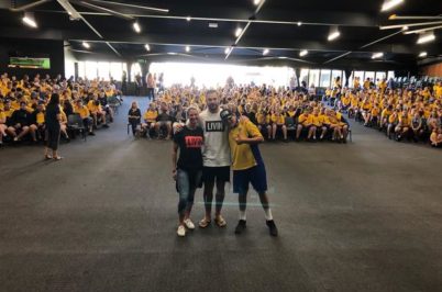 Gold Coast Titan’s captain Ryan James at LIVINWell schools program