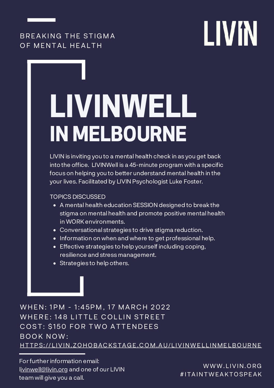 LIVINWell In Melbourne – Returning to work